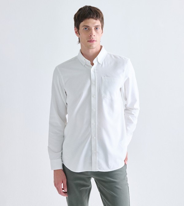 Solid Long Sleeves Lumberjack Shirt