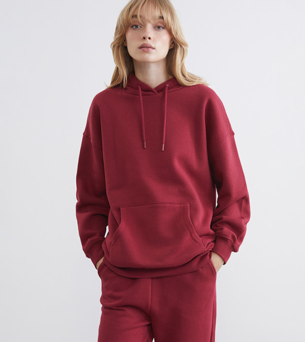 Solid Long Sleeves Oversized Sweatshirt