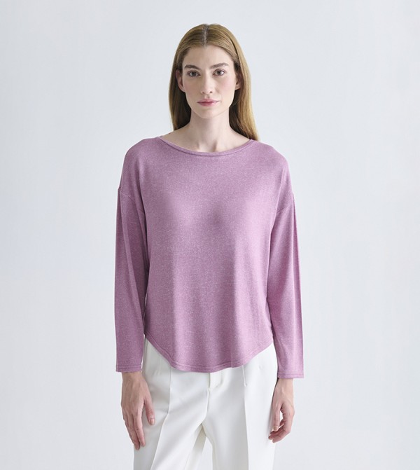 Solid Crew Neck Long Sleeves T-Shirt