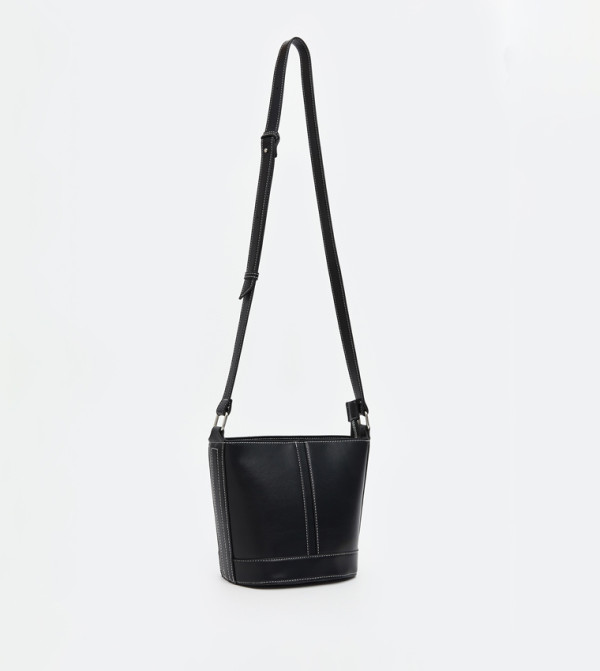 Contrast Stitch Detail Crossbody Bag
