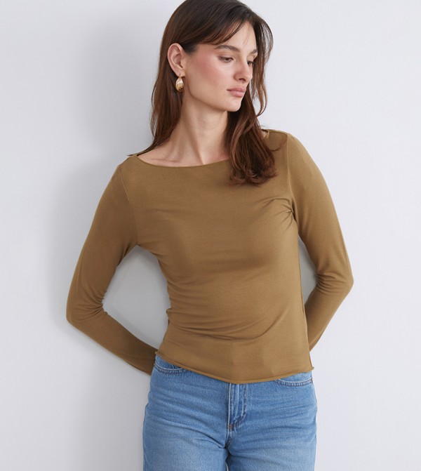 Solid Long Sleeves Casual T-Shirt