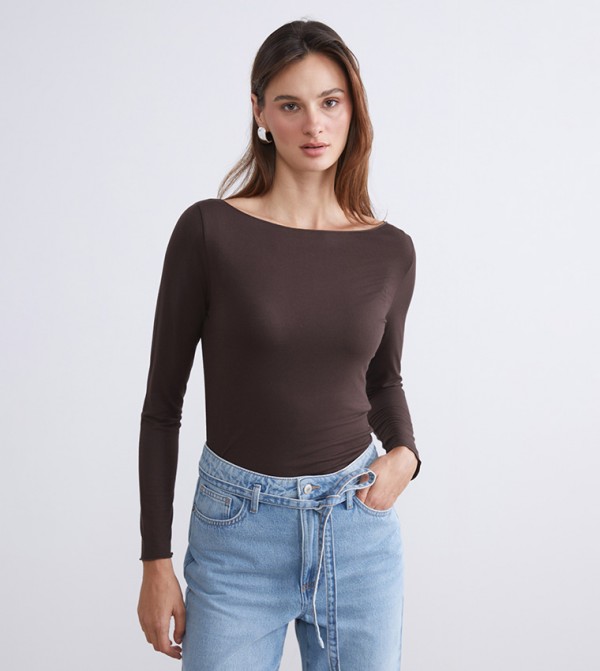 Solid Long Sleeves Casual T-Shirt