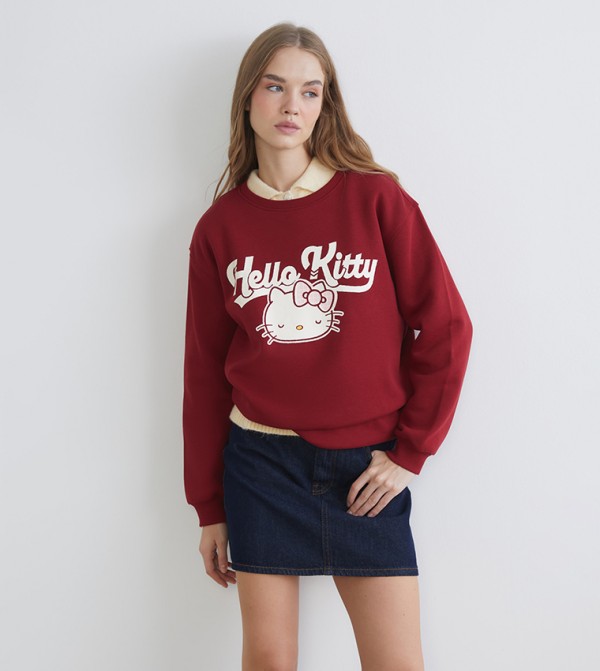 Hello Kitty Printed Thick Sweatshirt