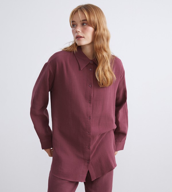Loose Fit Muslin Shirt Tunic