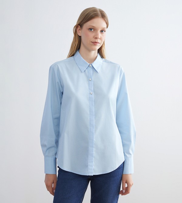 Solid Poplin Long Sleeves Shirt