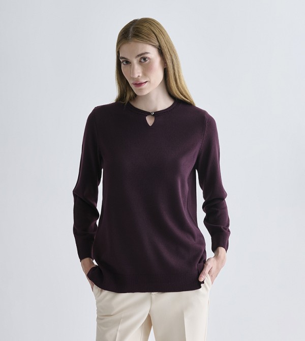 Knitted Crew Neck Sweater