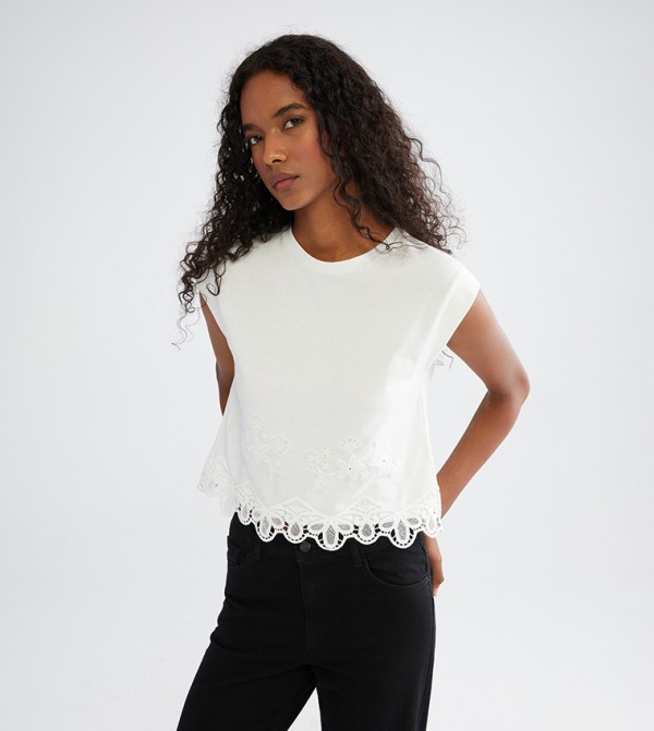 Lace Detail Crop Top