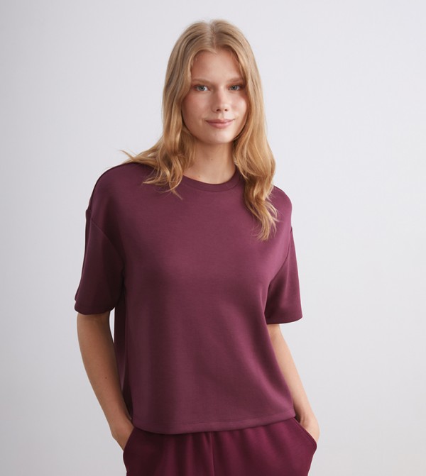 Solid Crew Neck Oversized T-Shirt