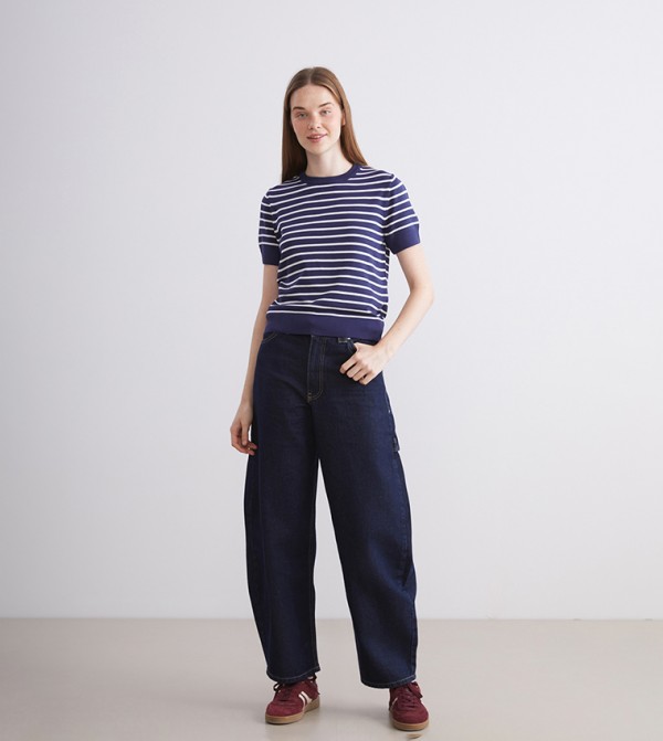 جينز واسع مغسول 