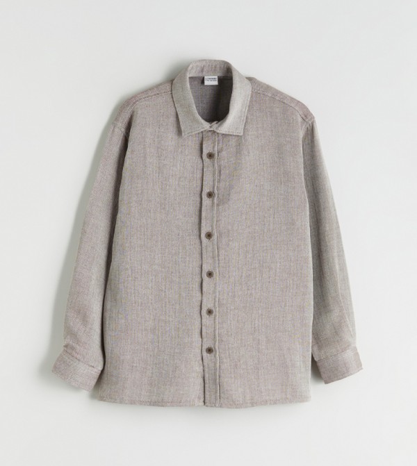 Textured Long Sleeves Shirt