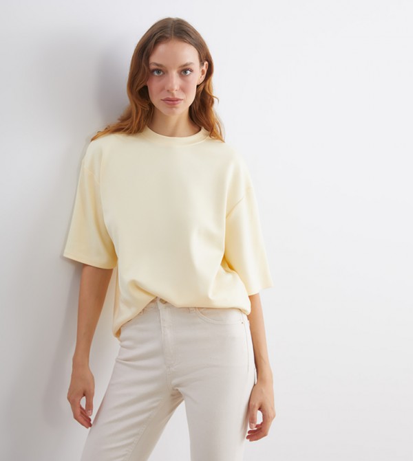 Solid Short Sleeves Oversized T-Shirt