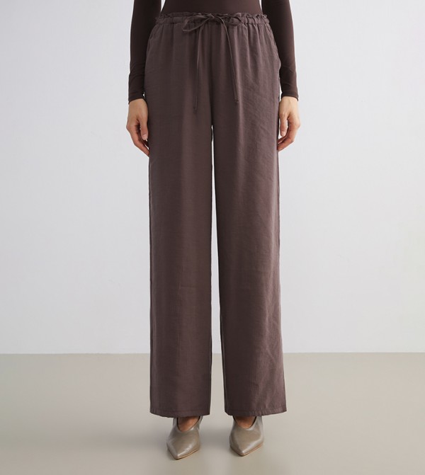 Drawstring Waist Modal Blend Trousers