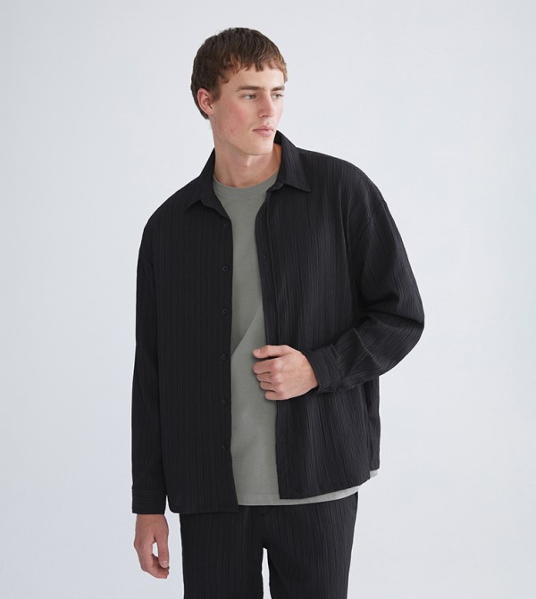 Textured Long Sleeves Shirt