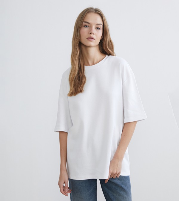 Crew Neck Short Sleeves Oversized T-Shirt