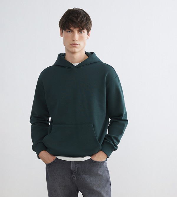 Solid Long Sleeves Thick Hoodie