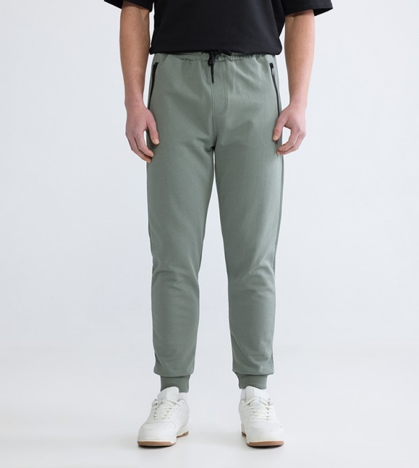 Drawstring Waist Regular Fit Joggers