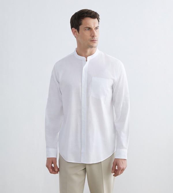Solid Long Sleeves Casual Shirt