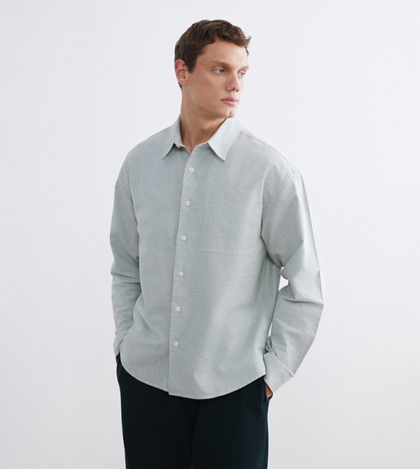 Long Sleeves Regular Fit Oxford Shirt