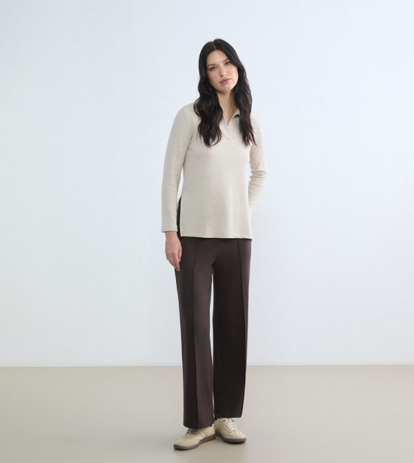 بنطلون سادة بخياطة