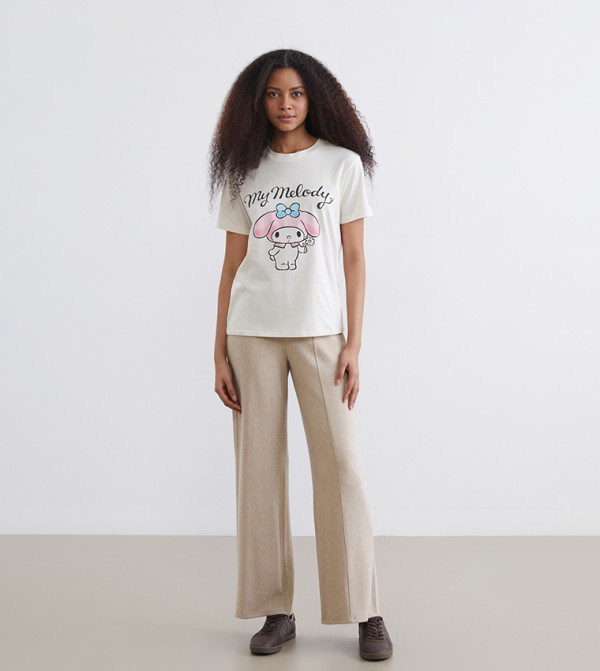 Solid Elastic Waist Sweatpants