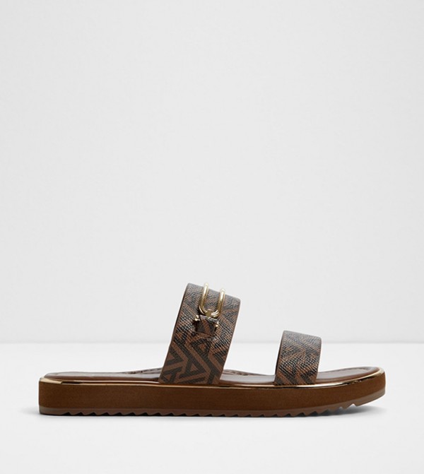 LAGOON Monogram Patterned Flat Sandals