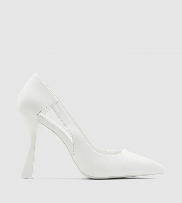 Buy Call It Spring LAURELLE Pointed Toe Flared Heel Pumps In White