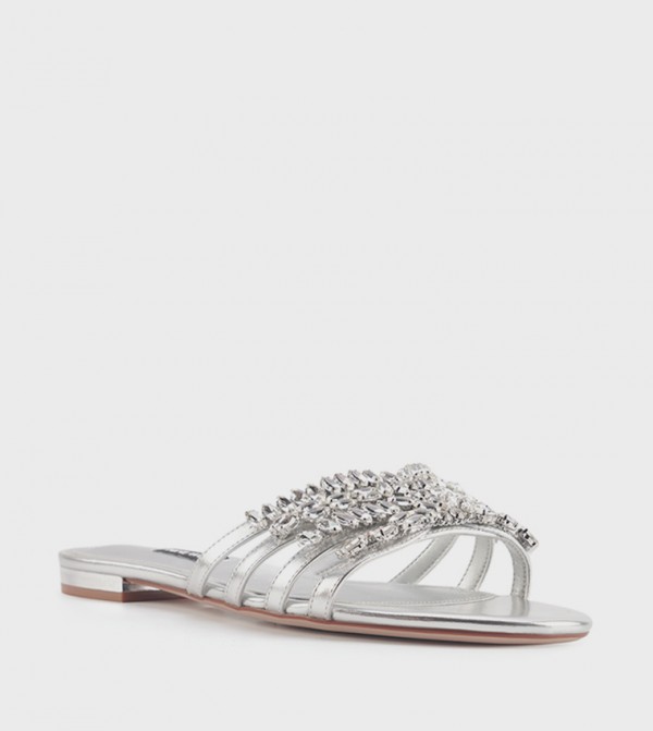 LAURETTE Embellished Flat Sandals