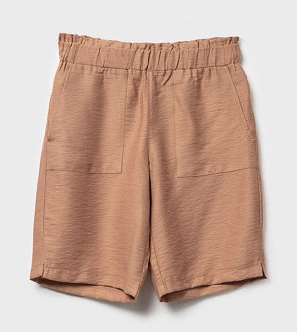 Buy LC Waikiki Plain Short Thin Normal Rise Shorts Beige In Beige ...