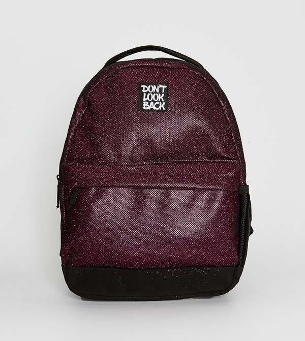 Girl'S Silvery Backpack-Purple