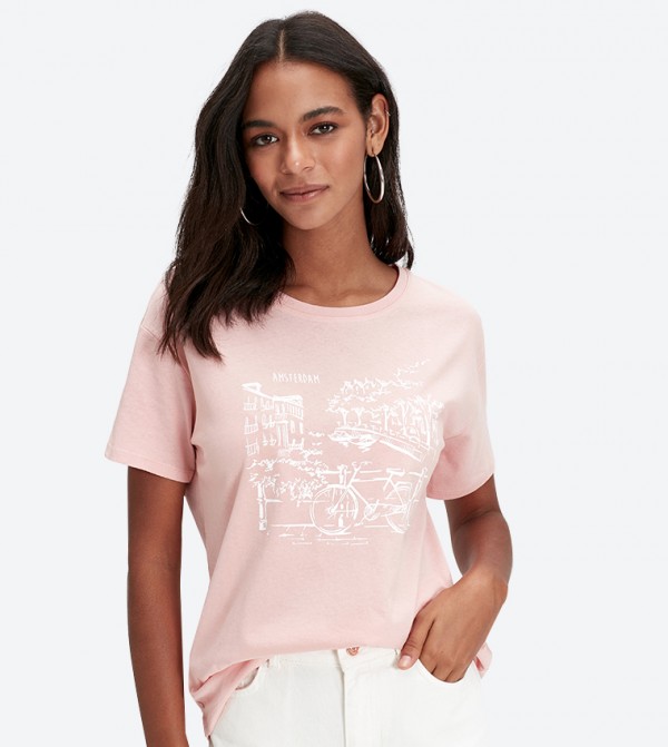 ★ codegraphy★ JELLY Logo Short Sleeve T-Shirt Light Pink codegraphy｜コードグラフィーのTシャツ/カットソー（ピンク