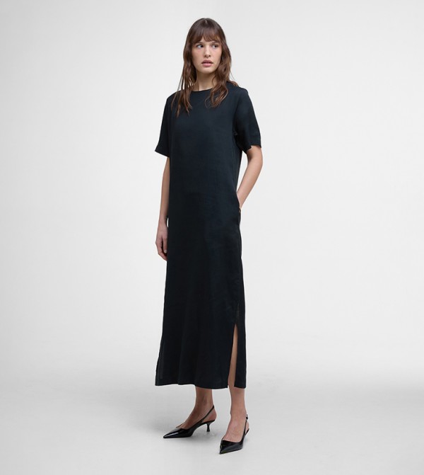 CLARA Short Sleeves Column Dress