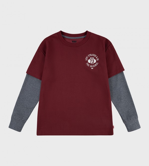 Color Block Long Sleeves T-Shirt