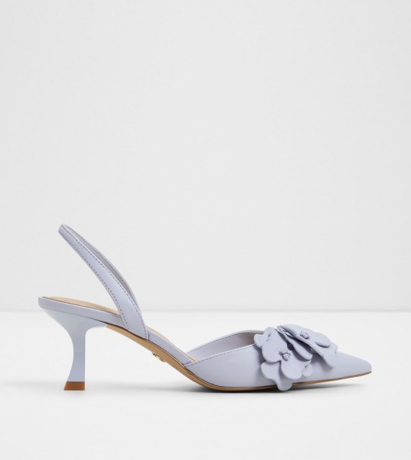 LEILANIA Floral Applique Mule Pumps