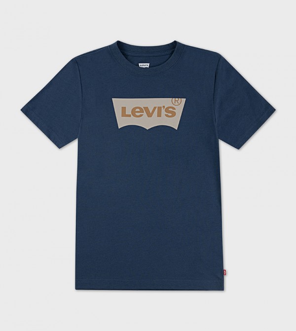 Batwing Logo Printed Short Sleeves T-Shirt