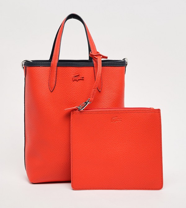 Textured Tote Bag with Pouch