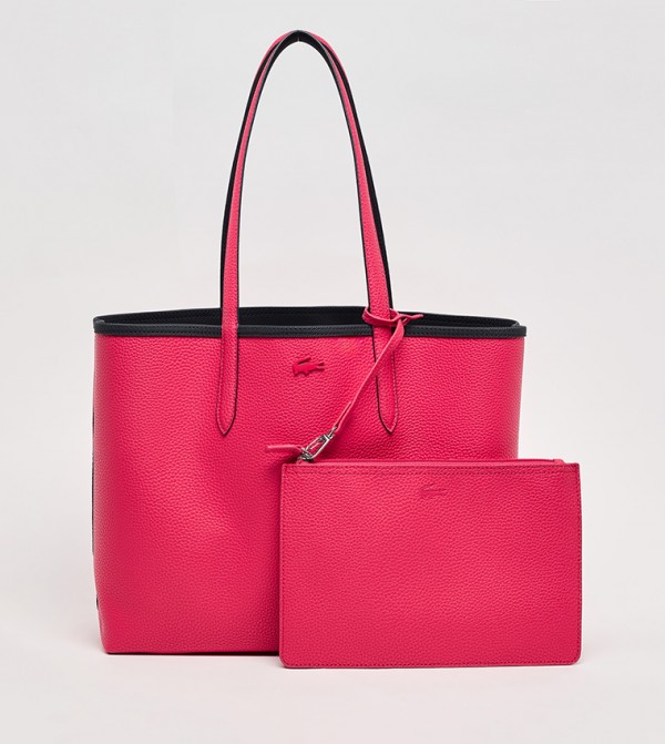 Textured Tote Bag with Pouch