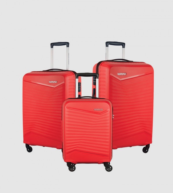 Buy American Tourister PHOENIX Set Of 3 Hard Shell Trolleys In Red
