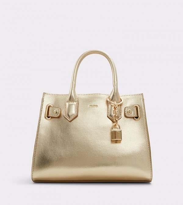 Buy Aldo LOCKETTE Keychain Detail Satchel Bag In Gold