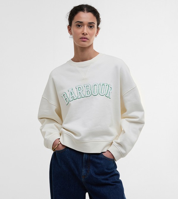 SILVERDALE Appliqued Crew Neck Sweatshirt