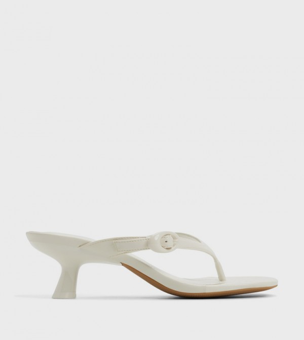 LOLLAA Buckle Detail Kitten Heel Sandals