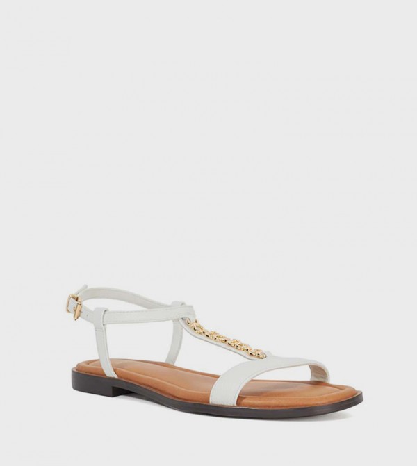 LOLLIPOPS Metal Accent Flat Sandals