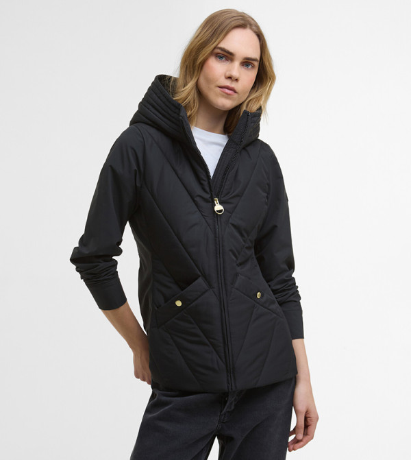 DIABLO Quilted Long Sleeves Hooded Jacket
