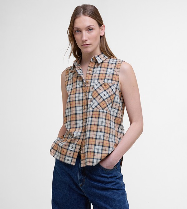 BREDON Plaid Sleeveless Shirt