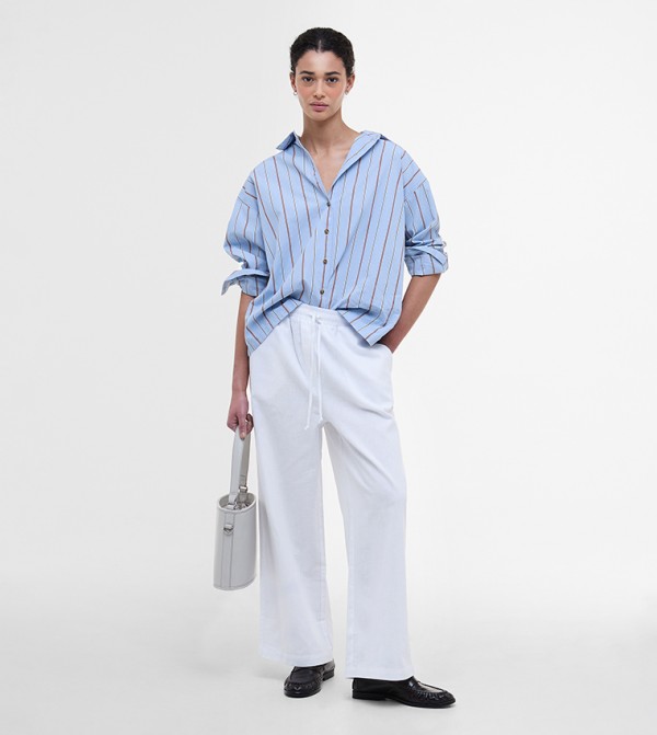 CHRISTIE Drawstring Waist Wide Leg Pants