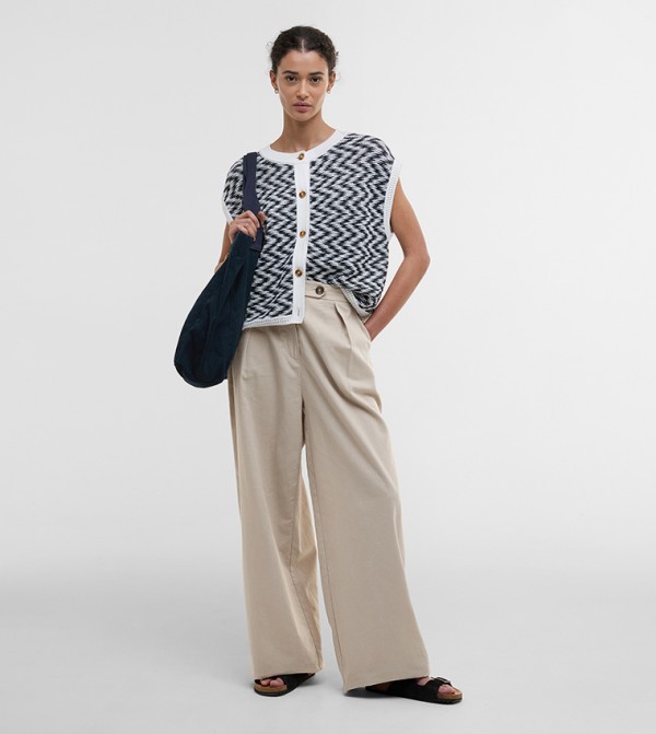 LUCY Pleated Wide Leg Trousers
