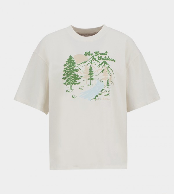EMBERLY Printed Crew Neck T-Shirt