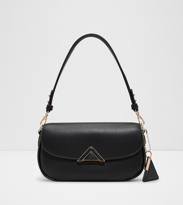 LUXE Textured Flap Shoulder Bag