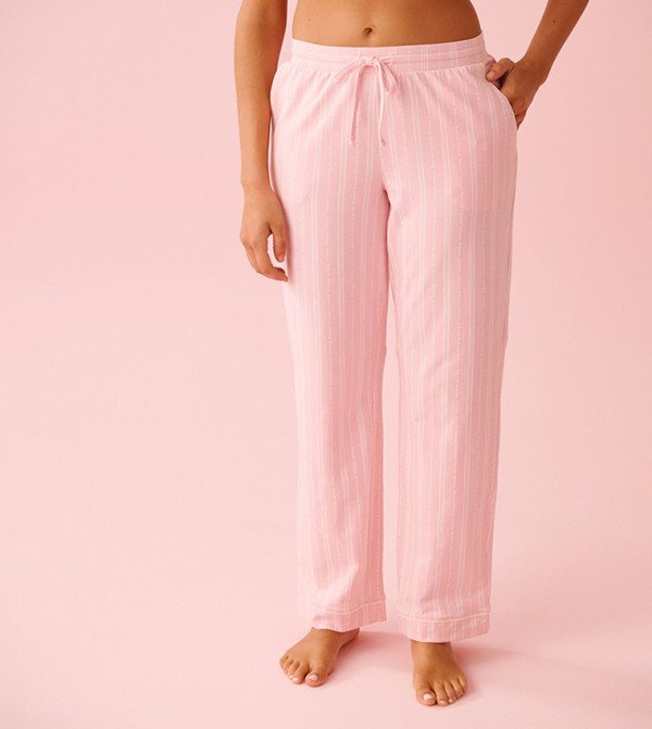 Cotton Drawstring Waist Pajama Pants