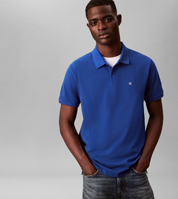 Logo Embroidered Pique Polo T-Shirt