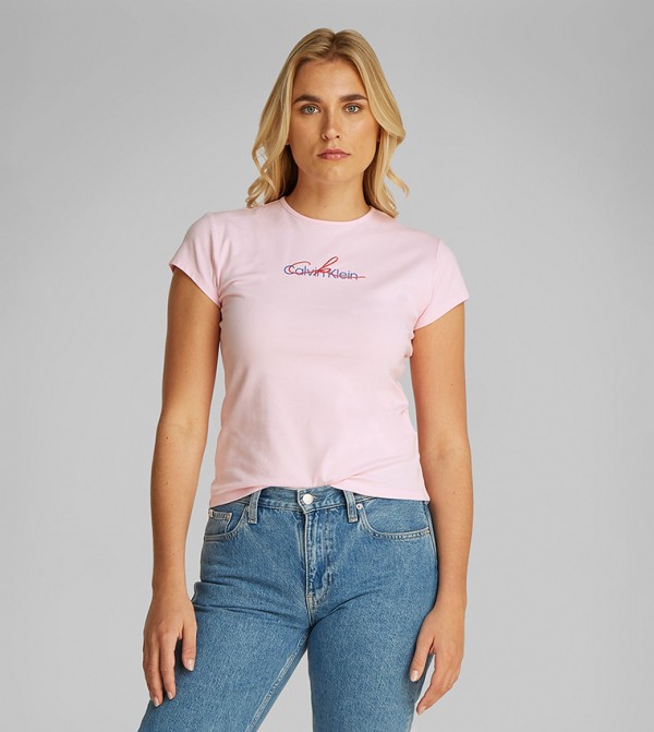 Logo Printed Slim Fit T-Shirt